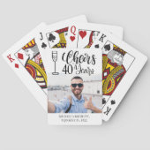 40歳カスタムの誕生日の記念応援への写真の写真 トランプ (裏面)