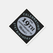 40歳カスタムの誕生日ユーモア スタンダードカクテルナプキン (角)