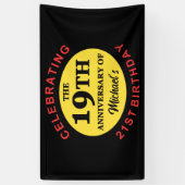 40歳カスタムの誕生日ユーモア 横断幕 (縦)