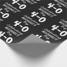 40歳カスタムの誕生日40ラッ祝ピング紙 ラッピングペーパー