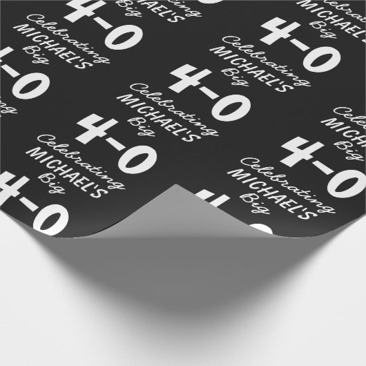 40歳カスタムの誕生日40ラッ祝ピング紙 ラッピングペーパー (角)