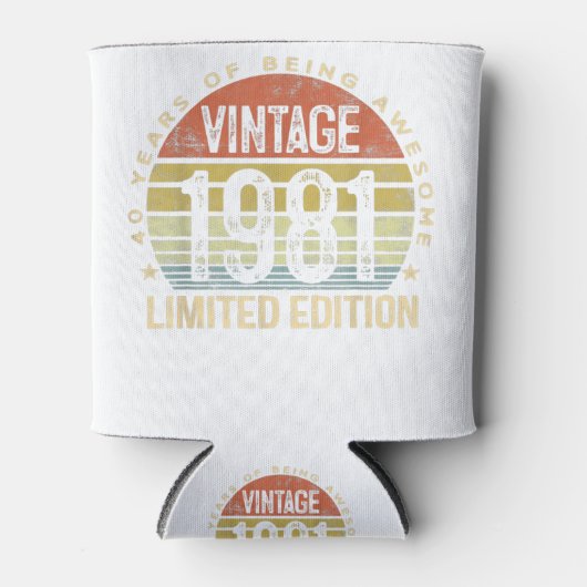 40歳ギフトヴィンテージ1981限定版40t 缶クーラー (正面)