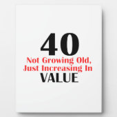 40歳クールの誕生日デザイン フォトプラーク (正面)