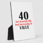 40歳クールの誕生日デザイン フォトプラーク (側面)