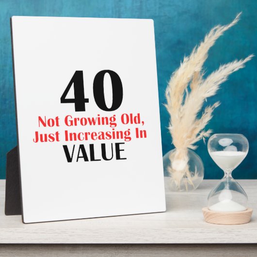 40歳クールの誕生日デザイン フォトプラーク (側面)