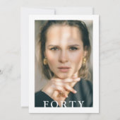 40歳スタイリッシュのフォトストリップ 招待状 (裏面)