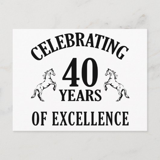 40歳スタイリッシュの誕生日プレゼントアイディア ポストカード (正面)