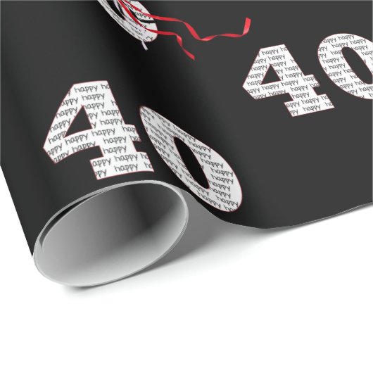 40歳バルーンブーケラッピング紙 ラッピングペーパー (ロールコーナー)