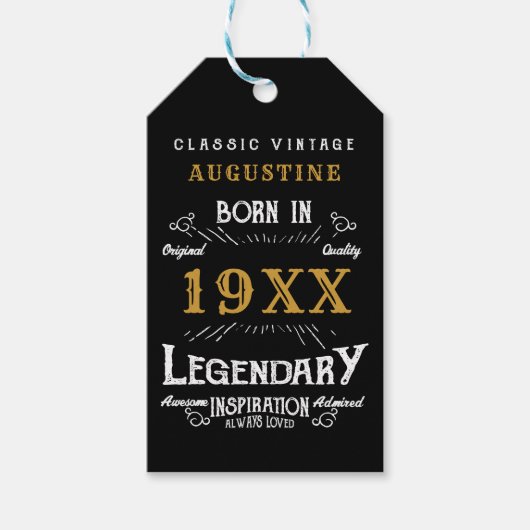 40歳パーソナライズされたの誕生日の広場 ギフトタグ (正面)