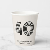 40歳パーソナライズされたの誕生日デコおもしろいーパーティーカップ 紙コップ (正面)