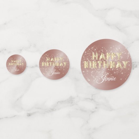 40歳パーソナライズされたの誕生日パーティーテーブル紙吹雪 コンフェッティ (裏面)