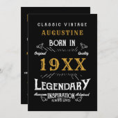 40歳パーソナライズされたの誕生日パーティー 招待状 (正面/裏面)