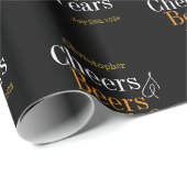 40歳パーソナライズされたの誕生日応援とビール ラッピングペーパー (ロールコーナー)