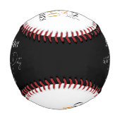 40歳パーソナライズされたの誕生日応援ビアーミニマル 野球ボール (裏面)