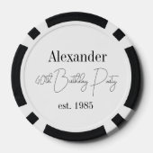 40歳パーソナライズされたの誕生日応援ビール ポーカーチップ (裏面)