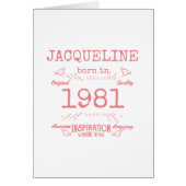 40歳パーソナライズされたの誕生日1981年ピンクのレトロ (正面)
