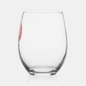 40歳パーソナライズされたの誕生日 ステムなしワイングラス (左)