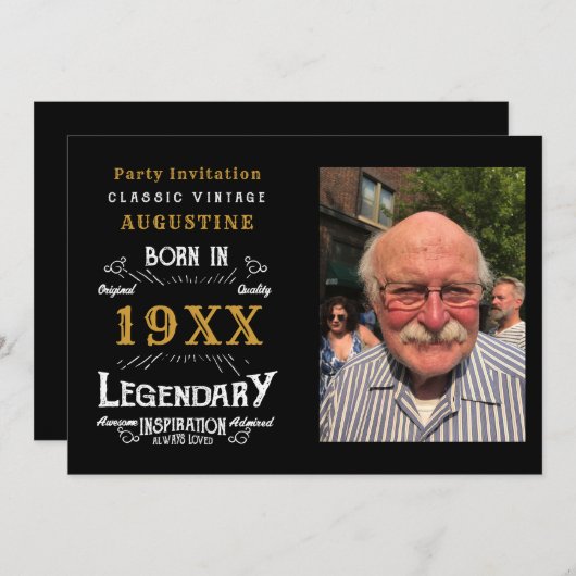 40歳パーソナライズされたの誕生日 招待状 (正面/裏面)