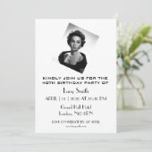 40歳パーソナライズされたエレガントの誕生日パーティー 招待状 (スタンド正面)