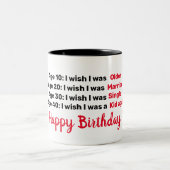 40歳パーソナライズされた誕生日カスタムお祝い ツートーンマグカップ (中央)