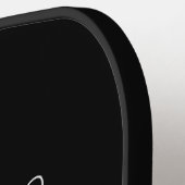 40歳パーソナライズされた誕生日ブラックホットピンク ピックルボールラケット (左詳細)