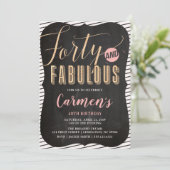 40歳パーティの招待状 招待状 (スタンド正面)