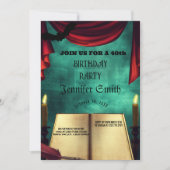 40歳パーティーゴシック赤招待状 招待状 (正面)