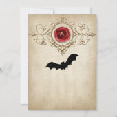 40歳パーティーゴシック赤招待状 招待状 (裏面)