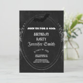 40歳パーティーゴシック赤招待状 招待状 (スタンド正面)