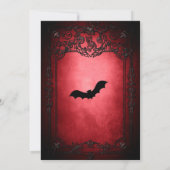 40歳パーティーゴシック赤招待状 招待状 (裏面)