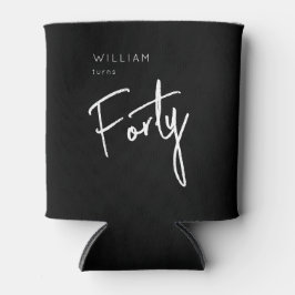 40歳パーティーメンズクラシックブラック 缶クーラー