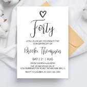 40歳パーティー女性男性40歳誕生日 招待状