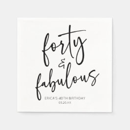 40歳ミニマルの誕生日パーティー スタンダードカクテルナプキン