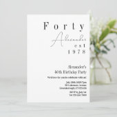 40歳ミニマルの誕生日パーティー 招待状 (スタンド正面)