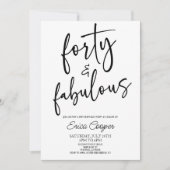 40歳ミニマルの誕生日パーティー 招待状 (正面)