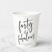 40歳ミニマルの誕生日パーティー 紙コップ (裏面)