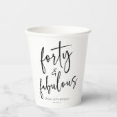 40歳ミニマルの誕生日パーティー 紙コップ (正面)