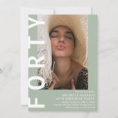 40歳モダンのパーティの招待状 招待状 (正面)