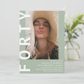 40歳モダンのパーティの招待状 招待状 (スタンド正面)