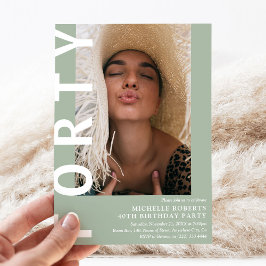 40歳モダンのパーティの招待状 招待状