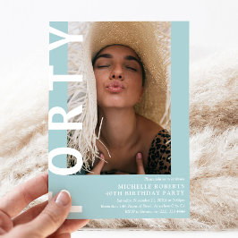 40歳モダンのパーティの招待状 招待状