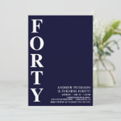 40歳モダンの写真40歳のパーティー 招待状 (スタンド正面)