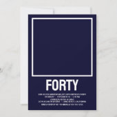 40歳モダンの写真40歳のパーティー 招待状 (正面)