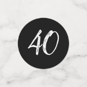 40歳モダンの誕生日の節目のカスタム コンフェッティ (スモール正面)