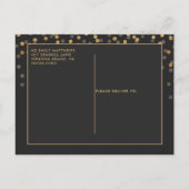 40歳モダンの誕生日エレガントスタイリッシュ招待状 インビテーションポストカード (裏面)