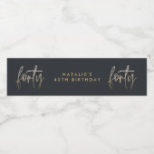 40歳モダンの誕生日シンプルのスタイリッシュスクリプエレガントト ペットボトルラベル (シングルラベル)