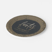 40歳モダンの誕生日シンプルのスタイリッシュスクリプエレガントト ペーパープレート (アングル)