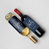 40歳モダンの誕生日シンプルのスタイリッシュスクリプエレガントト ワインラベル