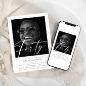 40歳モダンの誕生日パーティーへの招待 招待状