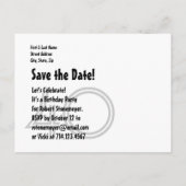 40歳モダンの誕生日パーティーA02を保存 案内ポストカード (裏面)